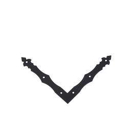 Dekoratiivne nurk Domax 89912, 20 cm x 3 cm, värvitud, metall, must