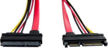 4World HDD Cable 22pin SATA Female To 22pin SATA Male 0.5m Red