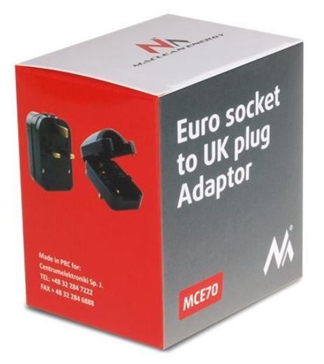 Adapter Maclean UK Euro AC Power Plug G, AC Power Plug C/E, must