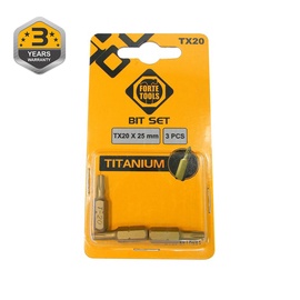 Набор битов для отверток Forte Tools BT03-25TX20T, TX20, 25 мм, 3 шт.