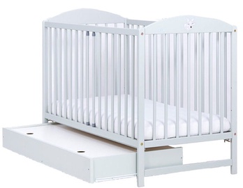 Drewex Lisek Bed With Drawer Light Grey