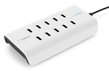 Зарядное устройство Belkin AZBLKLI10PORTCH, USB/AC, белый