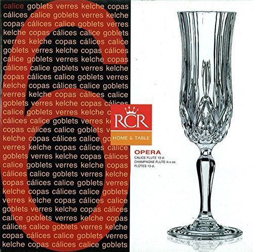 Набор бокалов для шампанского RCR Opera, kристалл, 0.13 л, 6 шт.