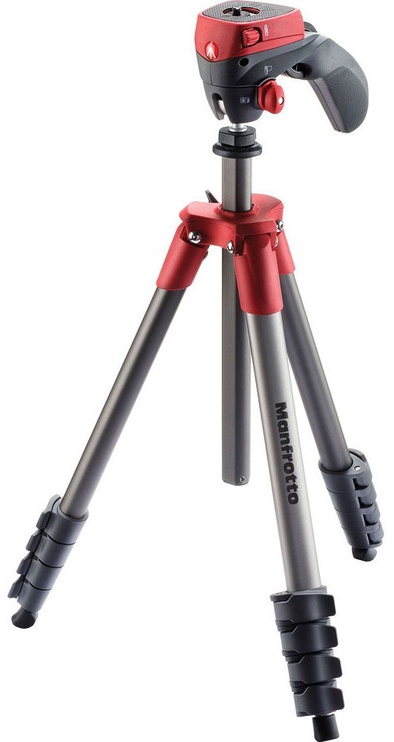 Alus Manfrotto Compact Action Red Tripod + Head