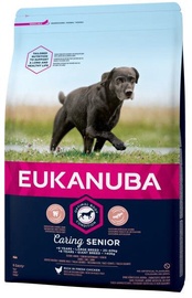 Sausā suņu barība Eukanuba Caring Senior Large Breed Chicken, vistas gaļa, 15 kg