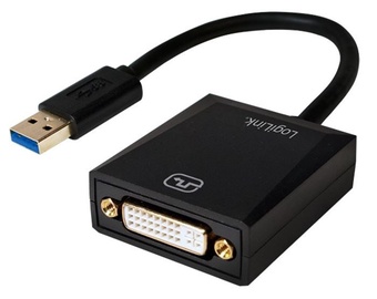 Adapteris Logilink USB 3.0 / DVI USB 3.0, DVI, juoda