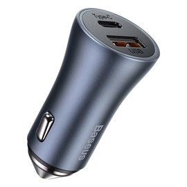 Auto laadija Baseus, USB 3.0/USB 3.0 Type-C, hall, 40 W