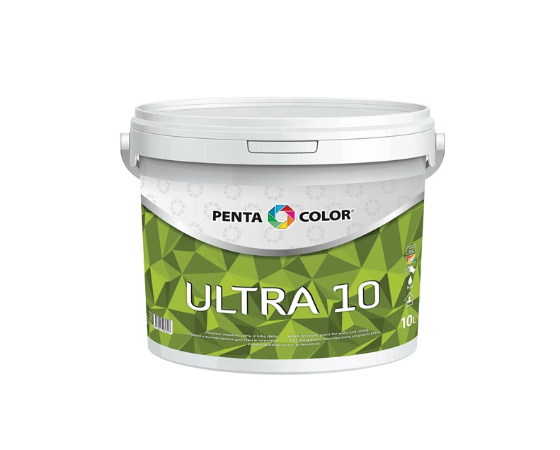 Дисперсионная краска Pentacolor Ultra 10, белый, 10 л