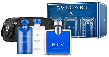 Bvlgari BLV 100ml EDT + 75ml Shower Gel + 75ml Aftershave Balm + Bag