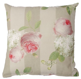 Dekoratiivne padi Home4you Holly Outdoor Stripe/Roses, 450x450 mm