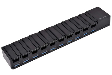 SilverStone USB Charging Station 10 Ports Black