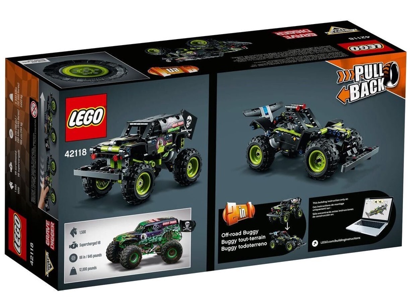 Konstruktor LEGO Technic Monster Jam® Grave Digger® 42118, 212 tk
