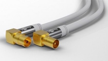 Goobay TV Antenna Cable 135dB 90 ° 5m -4x Shielded White