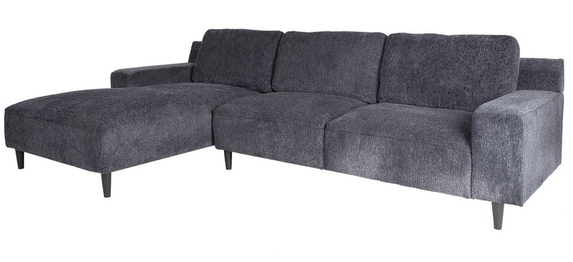 Kampinė sofa Home4you Hilde 21652, mėlyna/juoda, kairinė, 288 x 173 cm x 88 cm