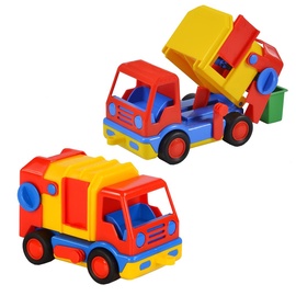 Bērnu rotaļu mašīnīte Wader-Polesie Basics Refuse Lorry, zila/sarkana/dzeltena
