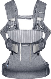 BabyBjorn Baby Carrier One Grey/Pinstripe Cotton