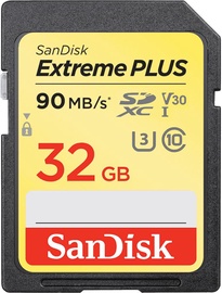 Mälukaart SanDisk Extreme Plus 32GB SDHC UHS-I Class 10