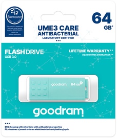 USB-накопитель Goodram UME3 Care, зеленый, 64 GB