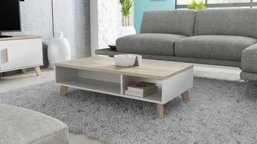 Cama Meble Lotta 110 Coffee Table White/Sonoma Oak