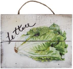 Home4you Wooden Printed Picture Country 15x20cm Lettuce 83769