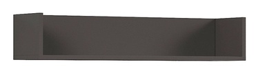 Black Red White Graphic Wall Shelf Dark Gray