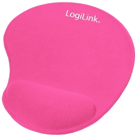 Peles paliktnis LogiLink Mousepad w/Gel Wrist Rest Pink