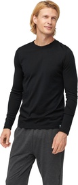 Audimas Fine Merino Wool Long Sleeve Shirt Black XL
