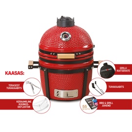 Гриль Kamado Bono Minimo, красный, 40 см