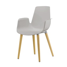 KRĒSLS PLAST AR KOKA KĀJĀM PP-658C