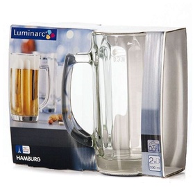 Õllekruuside komplekt Luminarc Hamburg 9923, karastatud klaas, 0.33 l, 2 tk