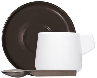 ViceVersa Set 2 Coffee Cups With Spoons Black