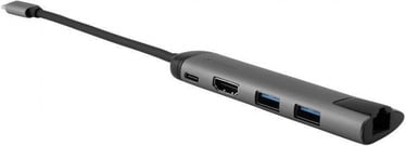 USB jaotur (USB hub) Verbatim USB-C 3.1 5-Port USB Hub Gray