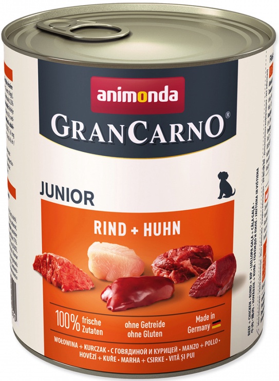 Šlapias šunų maistas Animonda GranCarno, jautiena/vištiena, 0.8 kg