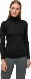 Audimas Merino Wool Long Sleeve Roll Neck Top Black XS