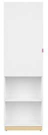 Black Red White Princeton Bookshelf White Oak Fuchsia