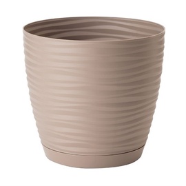 Цветочный горшок Form Plastic Sahara Petit 3040-051, пластик, Ø 19 см, коричневый/серый