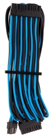 Laidas Corsair Premium Sleeved 24-pin ATX cable Type 4 Gen 4 ATX 24pin Male, 1 x 20 + 4-pin ATX male, 0.61 m, mėlyna/juoda