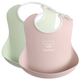 BabyBjorn Soft Bib 2-Pack Powder Green/Powder Pink
