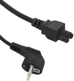 Провод Qoltec AC Power Cable 3pin AC, IEC320 C5, 1.4 м, черный