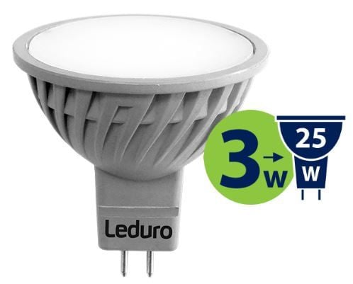 Lemputė LEDURO LED, T37, neutrali balta, GU5.3, 3 W, 250 lm