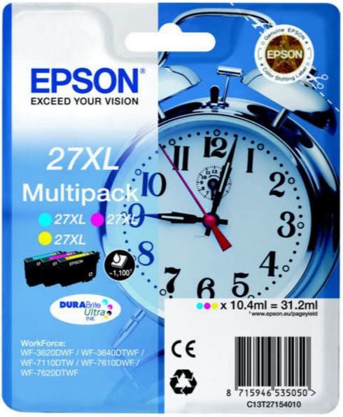 Tintes printera kasetne Epson T2715, zila/sarkana/dzeltena