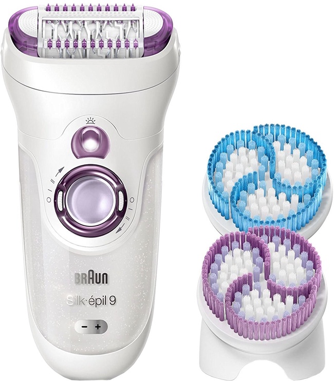 Epilators Braun Silk-Epil 9 SkinSpa 9-941v, balta/violeta