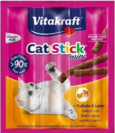 Лакомство для кошек Vitakraft Cat Stick mini, баранина/индюшатина, 0.054 кг, 3 шт.