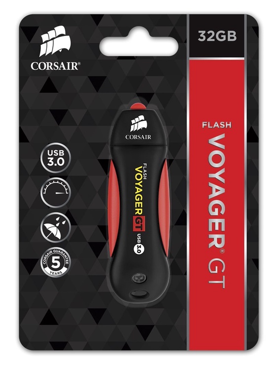 USB-накопитель Corsair Flash Voyager GS, черный/красный, 1 TB