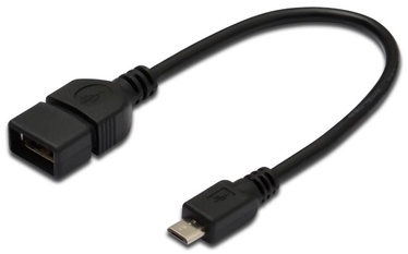 Assmann Cable USB / USB-micro Black 0.2m