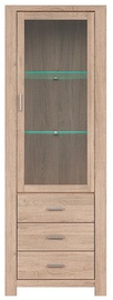 Black Red White Luttich Showcase 70x200cm Oak