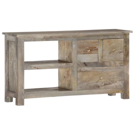 TV galds VLX Solid Mango Wood 286385, pelēka, 300 mm x 1100 mm x 550 mm