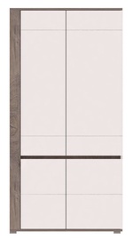 Skapis WIPMEB Ares AS11 Enderein Oak/White High Gloss, 100x55x196 cm