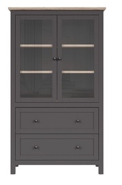 Black Red White Bocage REG2W2S Glass Cabinet Graphite/San Remo Oak