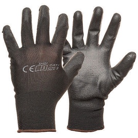 Monte Nylon Knitted Gloves With PU Black 7